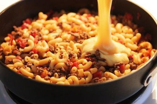 рецепт макарон с фаршем