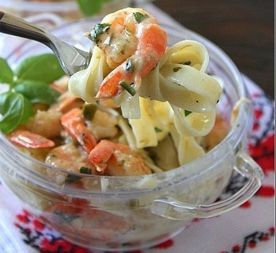 Паста с креветками