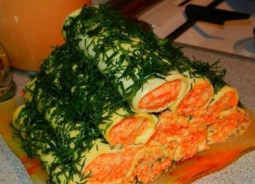 сырные трубочки с начинкой
