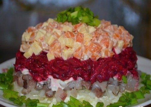 Салат с сельдью