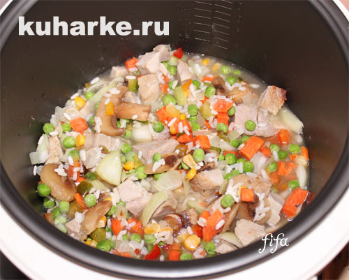 свинина с овощами в мультиварке
