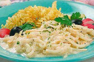 Бефстроганов из кальмара