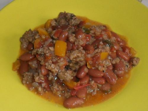 фасоль с мясом