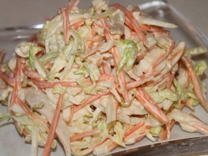 салат из белокочанной капусты