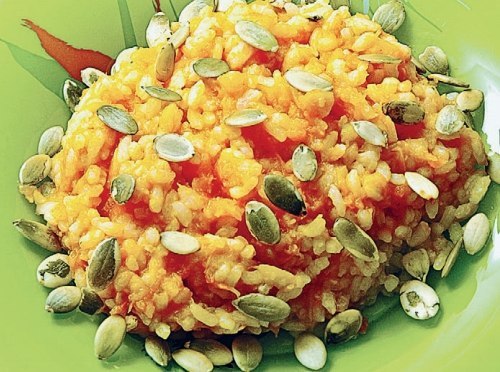 Пшенная каша с тыквой и семечками