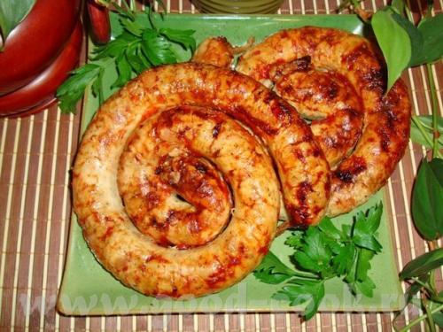 Домашняя куриная колбаса
