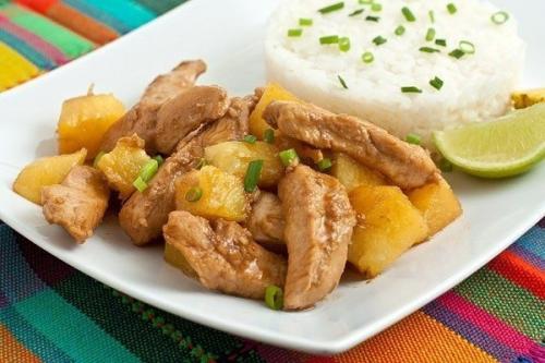 Курица с ананасами рецепт