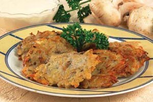 Картофельные оладьи с грибами