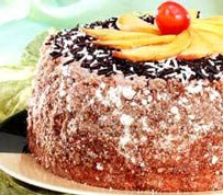 Постный торт с изюмом и орехами