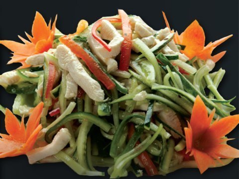 салат из курицы и огурцов
