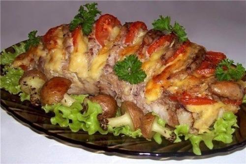 свинина запеченная гармошкой