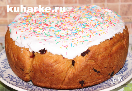 как приготовить кулич с изюмом в мультиварке панасоник
