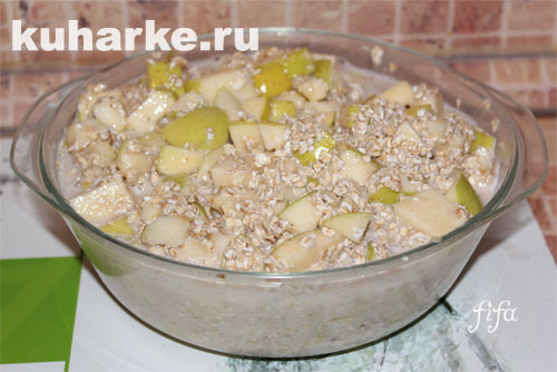 как приготовить запеканку из овсянки с яблоками